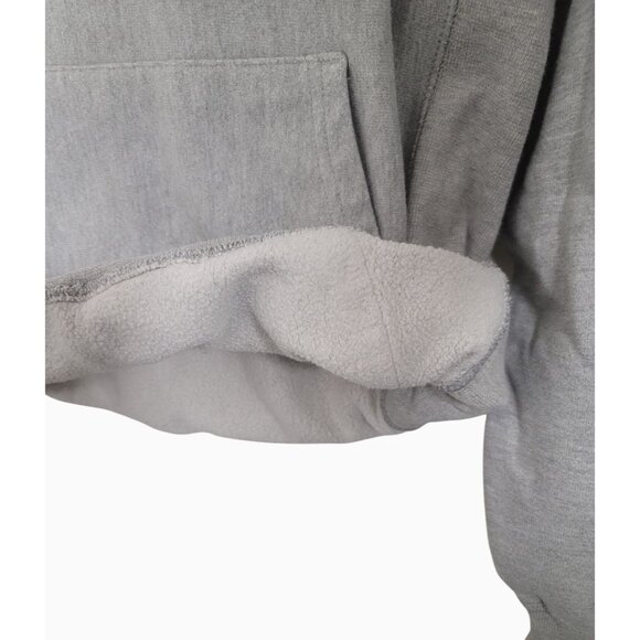 Vintage Heavy Champion Reverse Weave Gray Hoodie With Logo On Sleeve & Chest - Picture 6 of 10